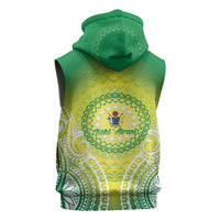 Cook Islands 682 Sleeveless Zip Hoodie Kuki 'Airani Area Code Proud LT14 - Polynesian Pride