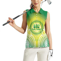 Cook Islands 682 Women Sleeveless Polo Shirt Kuki 'Airani Area Code Proud LT14 - Polynesian Pride