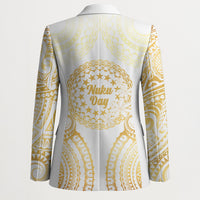 Cook Islands Gospel Day Blazer Happy Nuku Day Tiare Maori Gold LT14 - Polynesian Pride