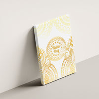 Cook Islands Gospel Day Canvas Wall Art Happy Nuku Day Tiare Maori Gold LT14 - Polynesian Pride