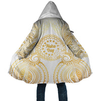 Cook Islands Gospel Day Cloak Happy Nuku Day Tiare Maori Gold LT14 Unisex Gold - Polynesian Pride