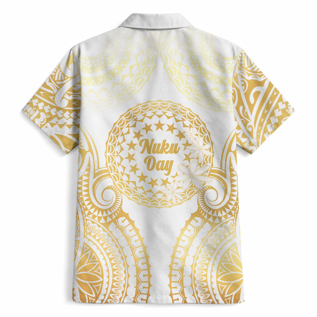 Cook Islands Gospel Day Hawaiian Shirt Happy Nuku Day Tiare Maori Gold LT14 - Polynesian Pride