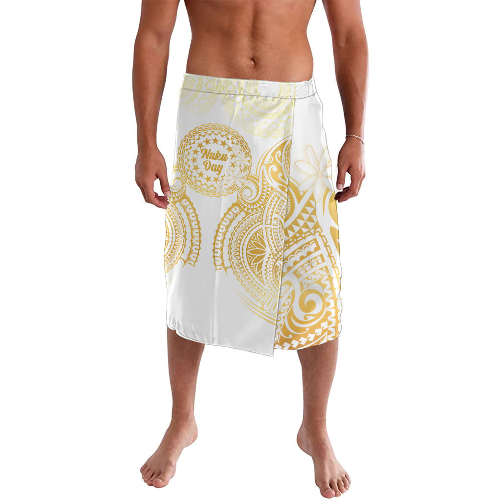 Cook Islands Gospel Day Lavalava Happy Nuku Day Tiare Maori Gold LT14 Gold - Polynesian Pride