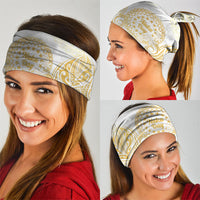 Cook Islands Gospel Day Neck Gaiter Happy Nuku Day Tiare Maori Gold LT14 - Polynesian Pride