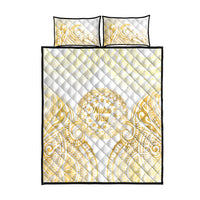 Cook Islands Gospel Day Quilt Bed Set Happy Nuku Day Tiare Maori Gold LT14 - Polynesian Pride