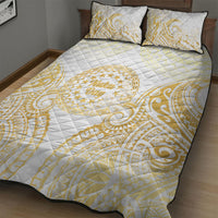 Cook Islands Gospel Day Quilt Bed Set Happy Nuku Day Tiare Maori Gold LT14 - Polynesian Pride