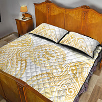 Cook Islands Gospel Day Quilt Bed Set Happy Nuku Day Tiare Maori Gold LT14 - Polynesian Pride