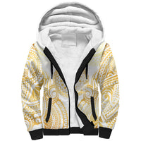 Cook Islands Gospel Day Sherpa Hoodie Happy Nuku Day Tiare Maori Gold LT14 Unisex Gold - Polynesian Pride