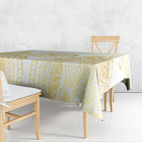 Cook Islands Gospel Day Tablecloth Happy Nuku Day Tiare Maori Gold LT14 - Polynesian Pride