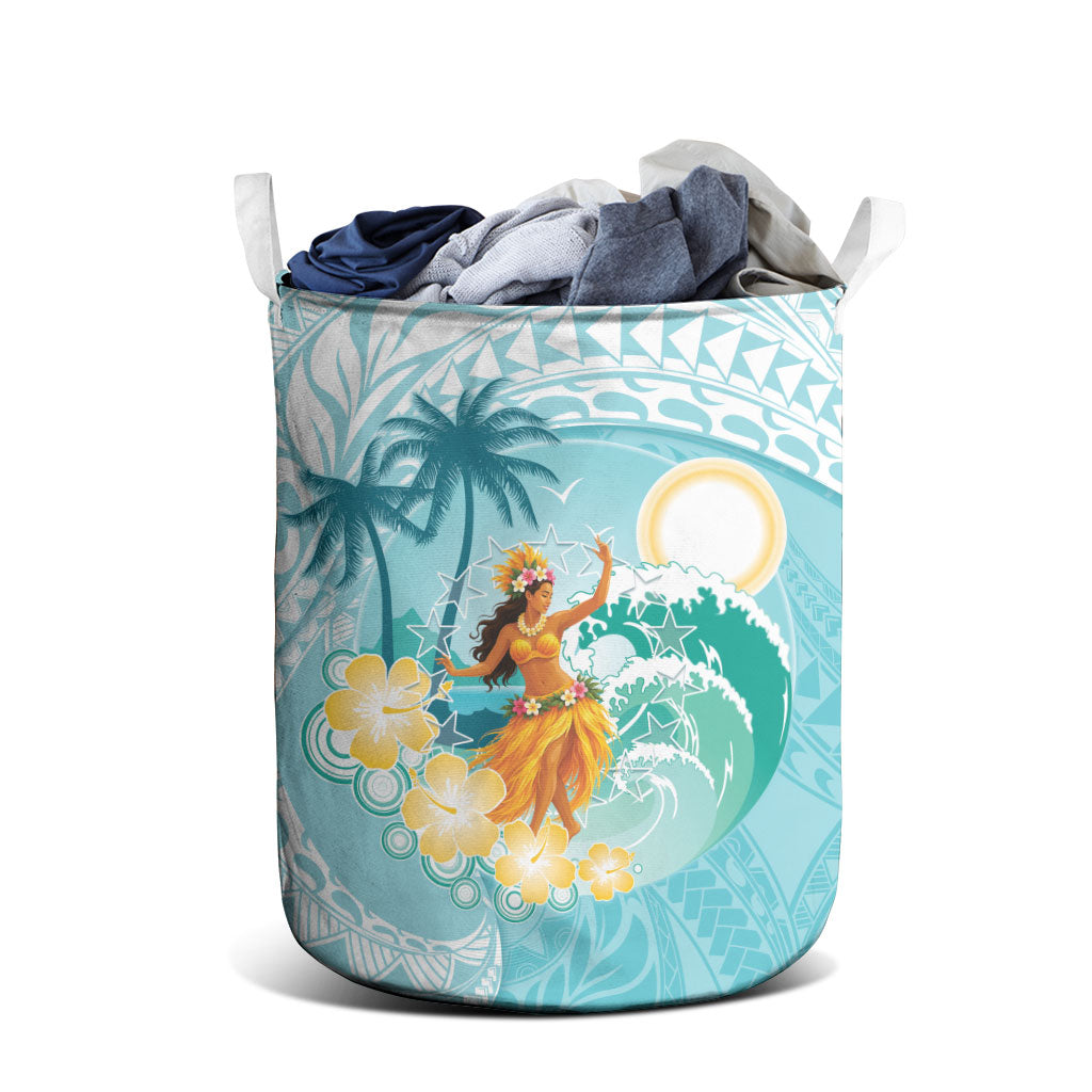 Ura Cook Islands Laundry Basket Kuki 'Airani Traditional Dance Tropical Vibes LT14 - Polynesian Pride