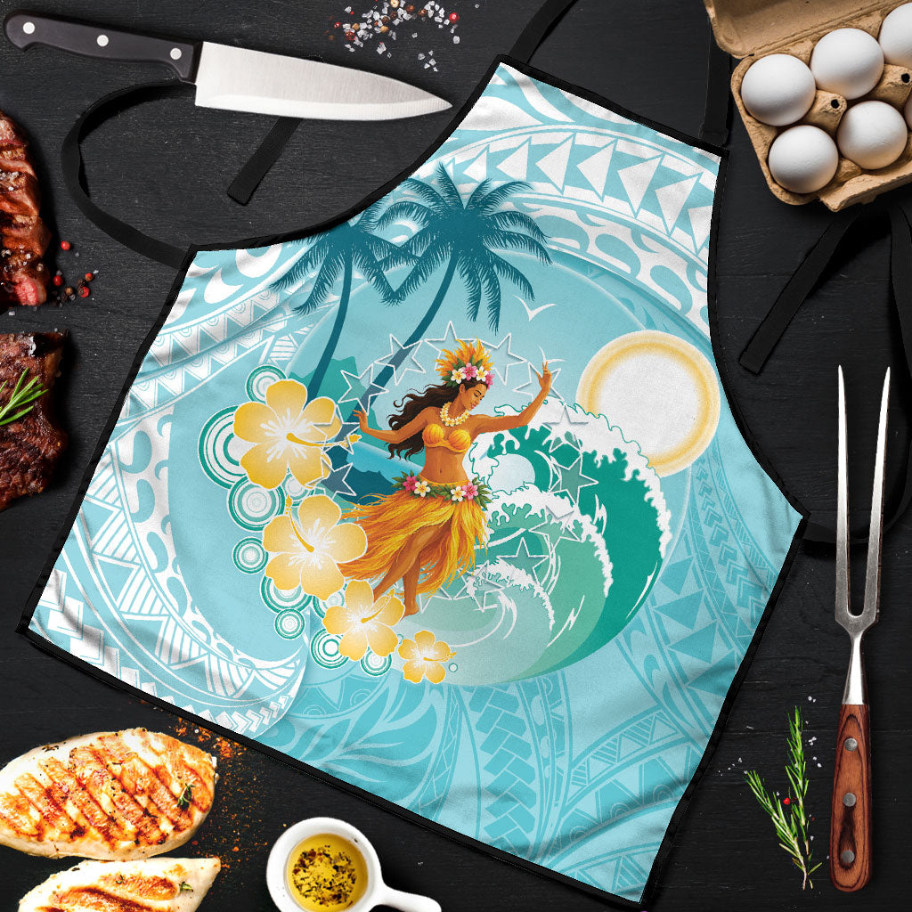 Ura Cook Islands Apron Kuki 'Airani Traditional Dance Tropical Vibes LT14 Cyan - Polynesian Pride