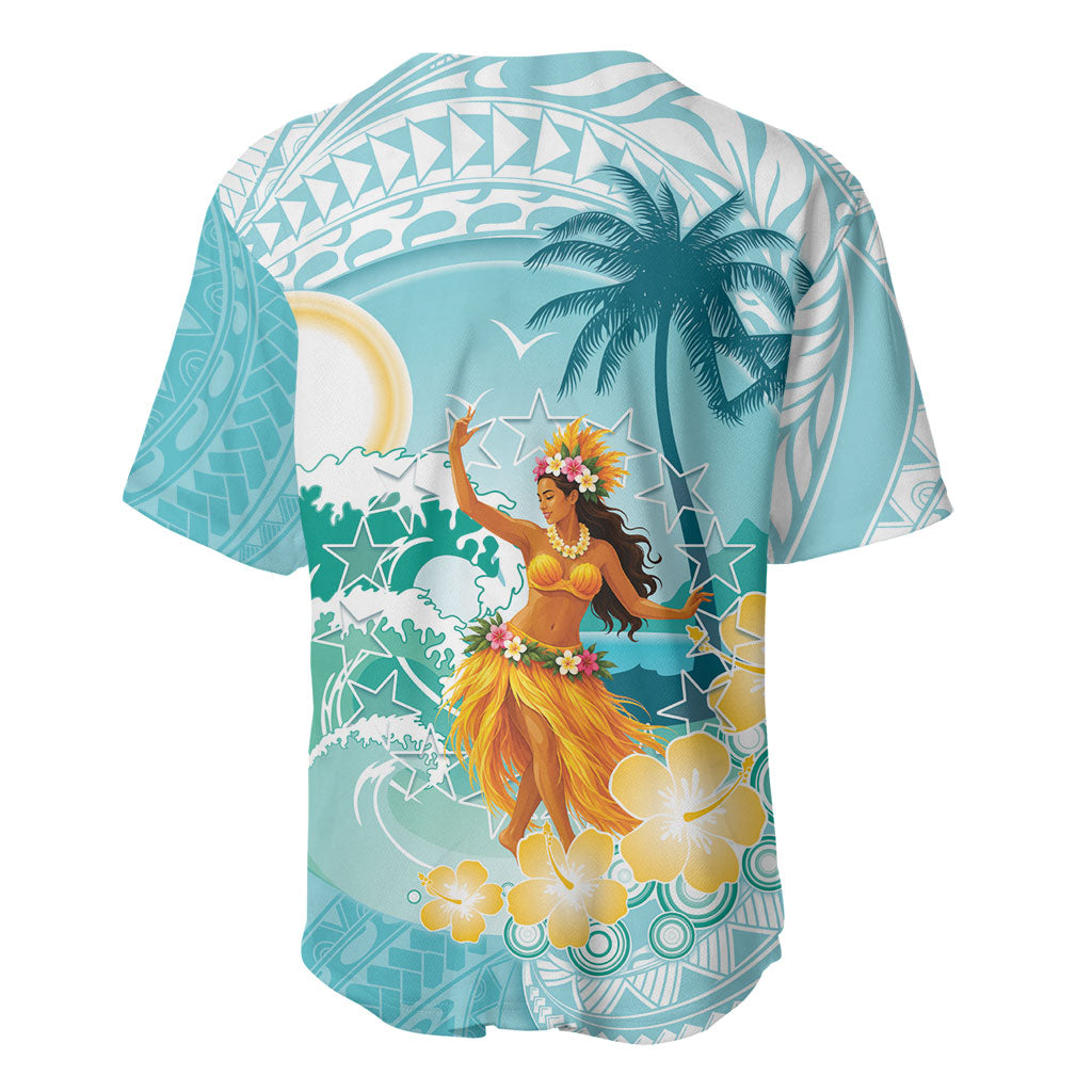 Ura Cook Islands Baseball Jersey Kuki 'Airani Traditional Dance Tropical Vibes LT14 - Polynesian Pride