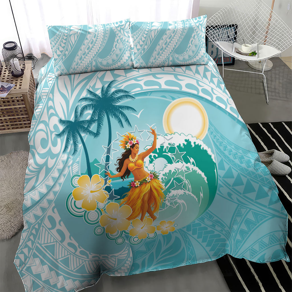 Ura Cook Islands Bedding Set Kuki 'Airani Traditional Dance Tropical Vibes LT14 - Polynesian Pride