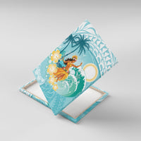 Ura Cook Islands Canvas Wall Art Kuki 'Airani Traditional Dance Tropical Vibes LT14 With Frame Cyan - Polynesian Pride