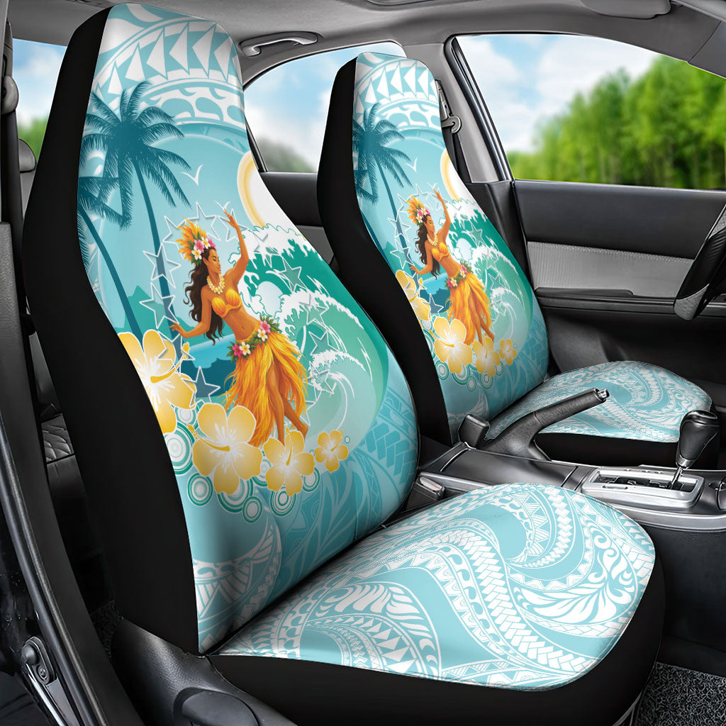 Ura Cook Islands Car Seat Cover Kuki 'Airani Traditional Dance Tropical Vibes LT14 - Polynesian Pride