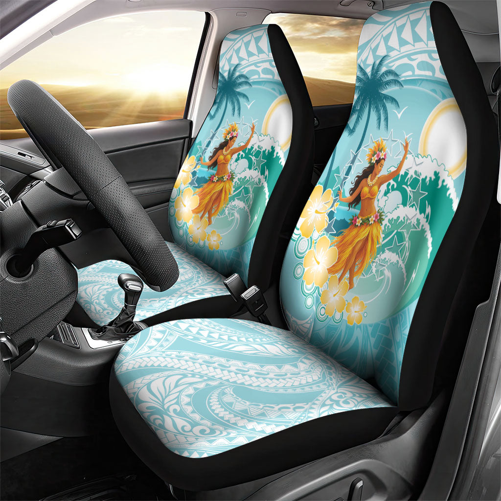 Ura Cook Islands Car Seat Cover Kuki 'Airani Traditional Dance Tropical Vibes LT14 - Polynesian Pride
