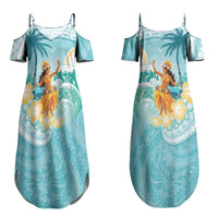 Ura Cook Islands Couples Matching Summer Maxi Dress and Hawaiian Shirt Kuki 'Airani Traditional Dance Tropical Vibes LT14 - Polynesian Pride