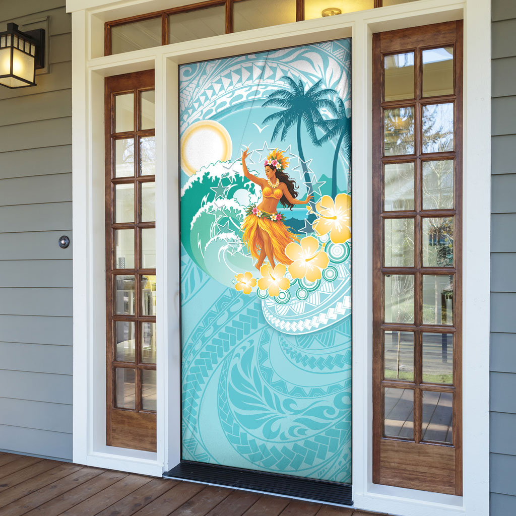 Ura Cook Islands Door Cover Kuki 'Airani Traditional Dance Tropical Vibes LT14 - Polynesian Pride