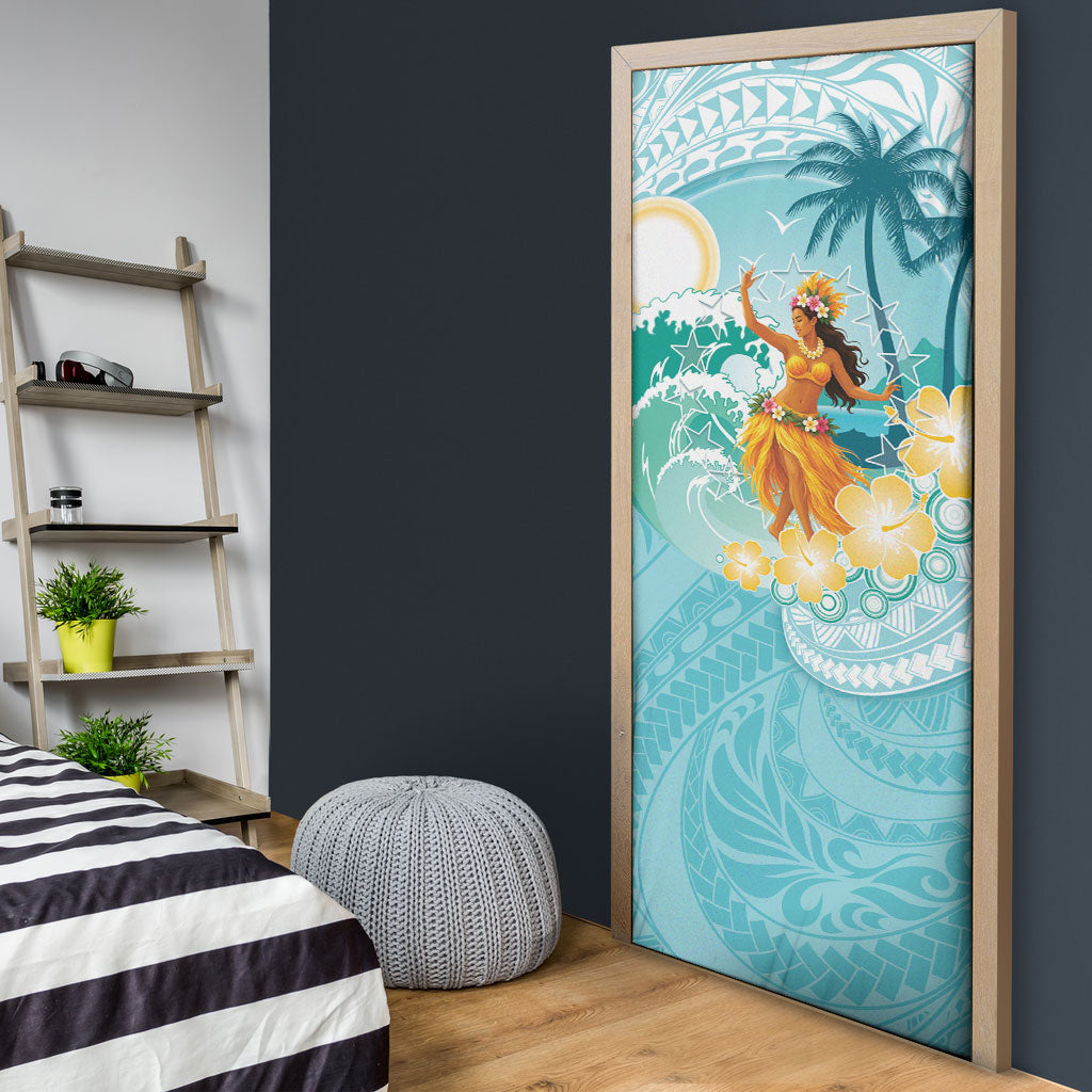Ura Cook Islands Door Cover Kuki 'Airani Traditional Dance Tropical Vibes LT14 - Polynesian Pride