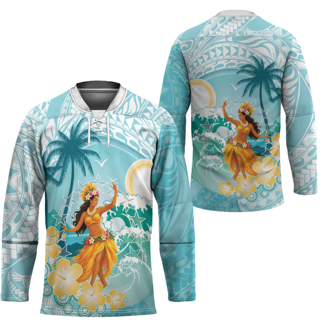 Ura Cook Islands Hockey Jersey Kuki 'Airani Traditional Dance Tropical Vibes LT14 - Polynesian Pride