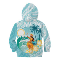 Ura Cook Islands Kid Hoodie Kuki 'Airani Traditional Dance Tropical Vibes LT14 - Polynesian Pride