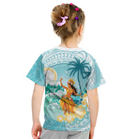 Ura Cook Islands Kid T Shirt Kuki 'Airani Traditional Dance Tropical Vibes LT14 - Polynesian Pride