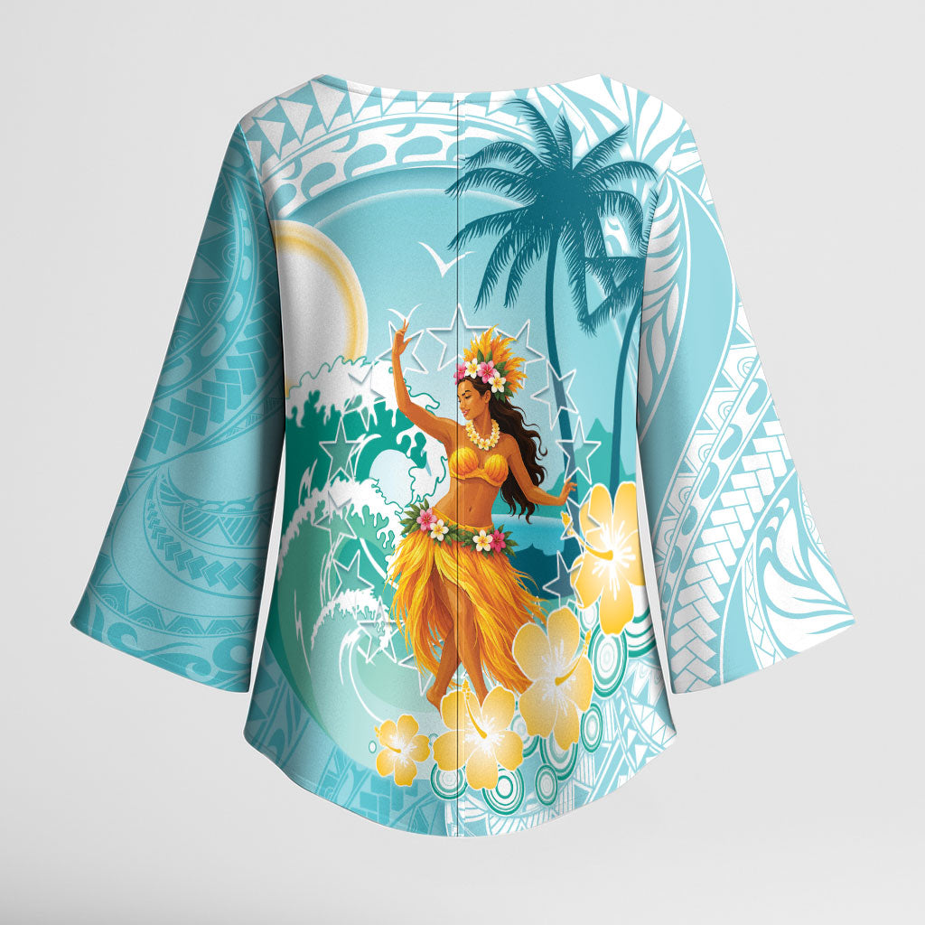 Ura Cook Islands Kimono Sleeve Blouse Kuki 'Airani Traditional Dance Tropical Vibes LT14 - Polynesian Pride