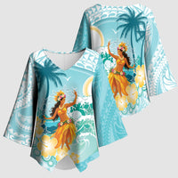 Ura Cook Islands Kimono Sleeve Blouse Kuki 'Airani Traditional Dance Tropical Vibes LT14 - Polynesian Pride