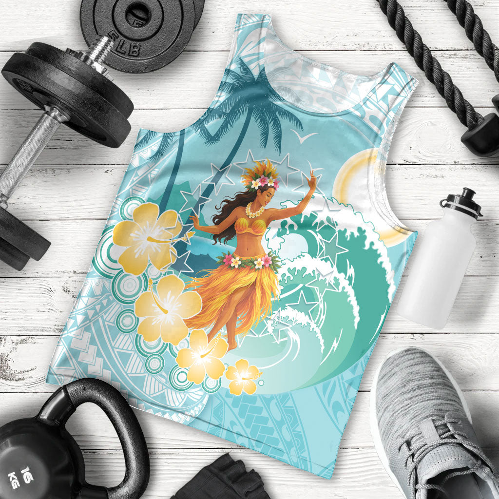 Ura Cook Islands Men Tank Top Kuki 'Airani Traditional Dance Tropical Vibes LT14 - Polynesian Pride
