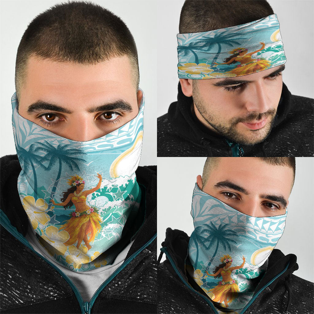 Ura Cook Islands Neck Gaiter Kuki 'Airani Traditional Dance Tropical Vibes LT14 - Polynesian Pride