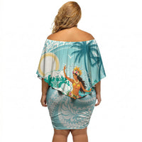 Ura Cook Islands Off Shoulder Short Dress Kuki 'Airani Traditional Dance Tropical Vibes LT14 - Polynesian Pride