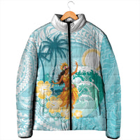Ura Cook Islands Padded Jacket Kuki 'Airani Traditional Dance Tropical Vibes LT14 - Polynesian Pride