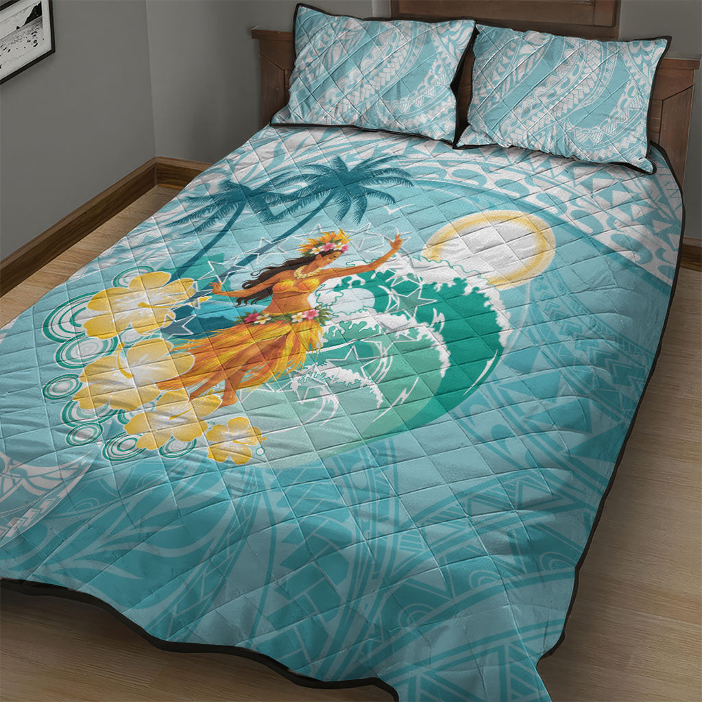 Ura Cook Islands Quilt Bed Set Kuki 'Airani Traditional Dance Tropical Vibes LT14 - Polynesian Pride