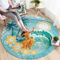 Ura Cook Islands Round Carpet Kuki 'Airani Traditional Dance Tropical Vibes LT14 - Polynesian Pride