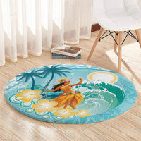 Ura Cook Islands Round Carpet Kuki 'Airani Traditional Dance Tropical Vibes LT14 - Polynesian Pride