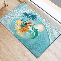 Ura Cook Islands Rubber Doormat Kuki 'Airani Traditional Dance Tropical Vibes LT14 - Polynesian Pride