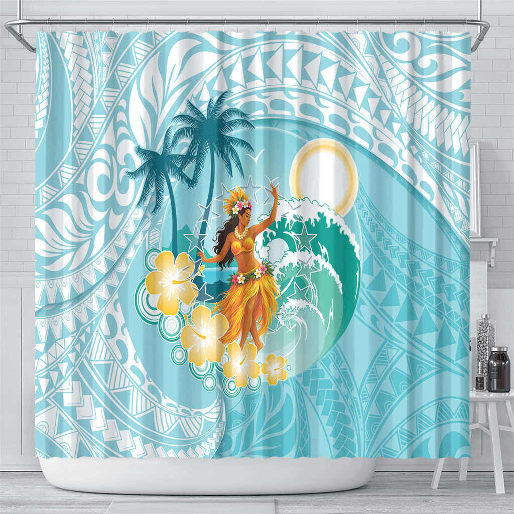 Ura Cook Islands Shower Curtain Kuki 'Airani Traditional Dance Tropical Vibes LT14 - Polynesian Pride