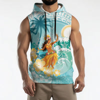 Ura Cook Islands Sleeveless Hoodie Kuki 'Airani Traditional Dance Tropical Vibes LT14 - Polynesian Pride
