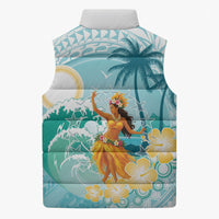 Ura Cook Islands Sleeveless Puffer Jacket Kuki 'Airani Traditional Dance Tropical Vibes LT14 - Polynesian Pride