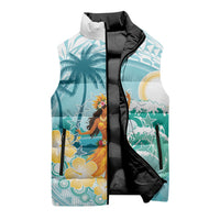 Ura Cook Islands Sleeveless Puffer Jacket Kuki 'Airani Traditional Dance Tropical Vibes LT14 - Polynesian Pride