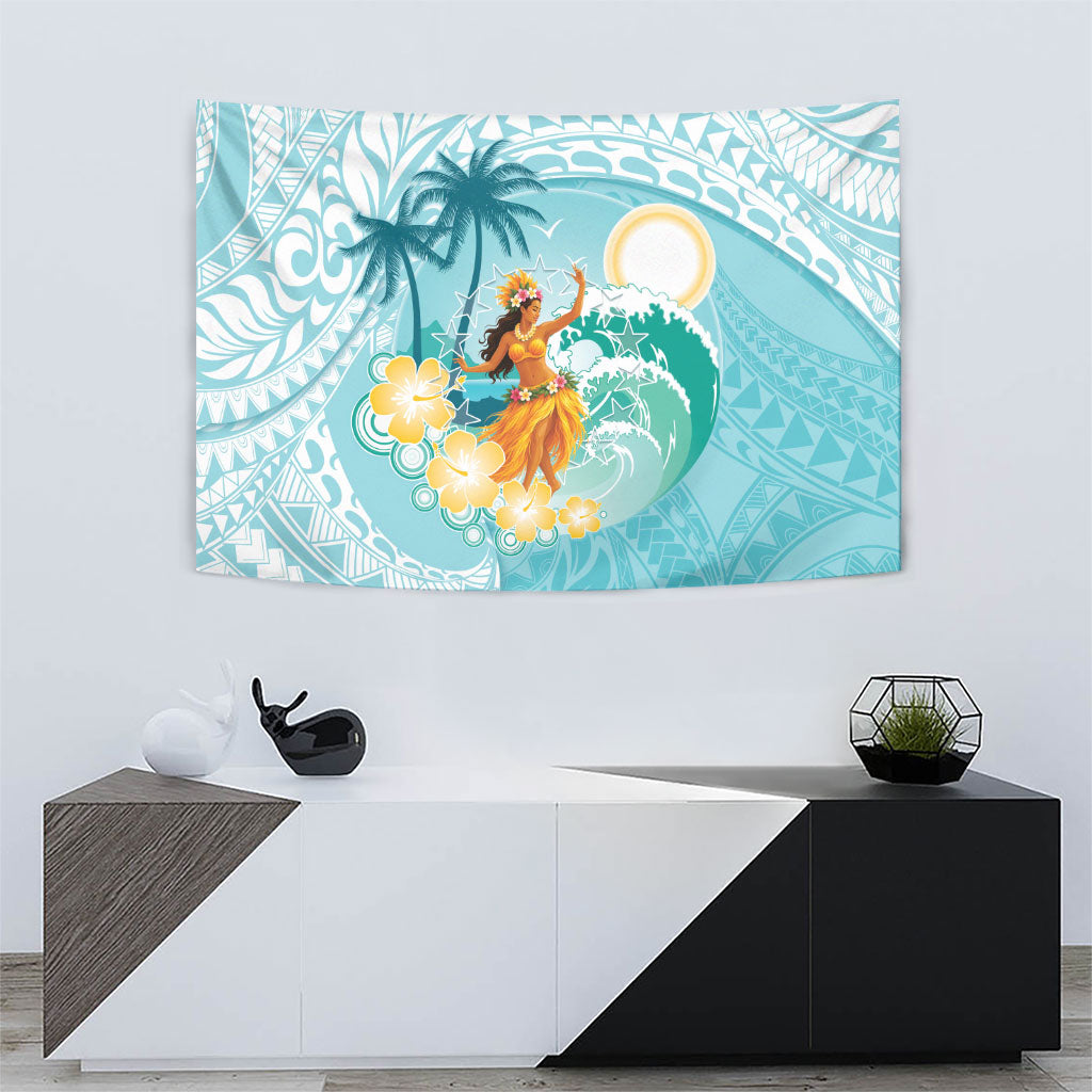 Ura Cook Islands Tapestry Kuki 'Airani Traditional Dance Tropical Vibes LT14 - Polynesian Pride