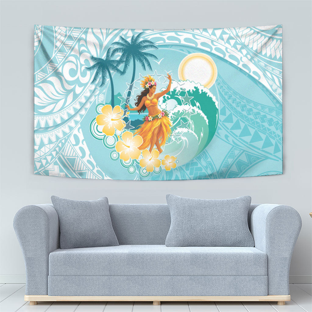 Ura Cook Islands Tapestry Kuki 'Airani Traditional Dance Tropical Vibes LT14 - Polynesian Pride