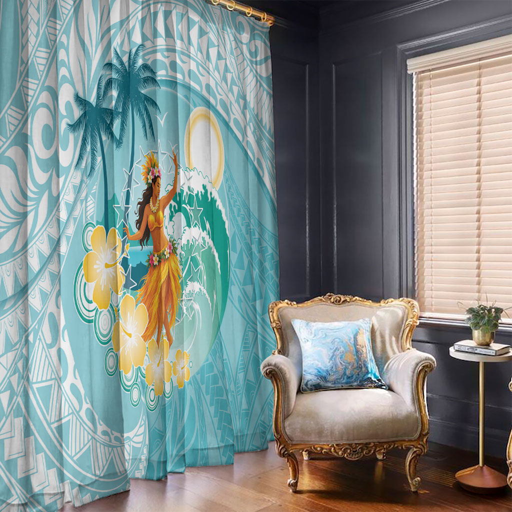 Ura Cook Islands Window Curtain Kuki 'Airani Traditional Dance Tropical Vibes LT14 - Polynesian Pride