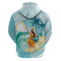 Ura Cook Islands Zip Hoodie Kuki 'Airani Traditional Dance Tropical Vibes LT14 - Polynesian Pride