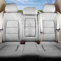 Peniamina Gospel Day Niue Back Car Seat Cover Cross Dove Hiapo Pattern White LT14 One Size White - Polynesian Pride