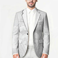 Peniamina Gospel Day Niue Blazer Cross Dove Hiapo Pattern White LT14 - Polynesian Pride