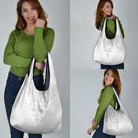 Peniamina Gospel Day Niue Grocery Bag Cross Dove Hiapo Pattern White LT14 - Polynesian Pride