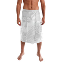 Peniamina Gospel Day Niue Lavalava Cross Dove Hiapo Pattern White LT14 White - Polynesian Pride