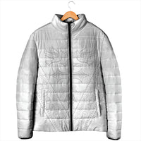 Peniamina Gospel Day Niue Padded Jacket Cross Dove Hiapo Pattern White LT14 - Polynesian Pride