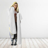 Peniamina Gospel Day Niue Hooded Blanket Cross Dove Hiapo Pattern Yellow LT14 - Polynesian Pride